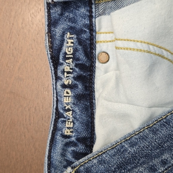 AMERICAN EAGLE Men's 30 X 36 Blue Jeans Flex Relaxed Straight - Picture 8 of 8